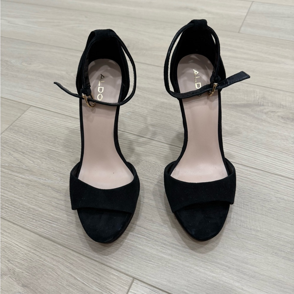 Aldo Elegant Black Suede Heels
